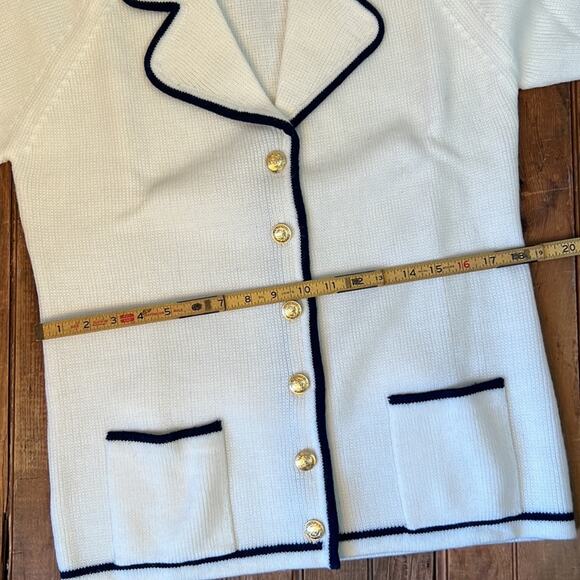 Vintage 1960s women’s collard blazer cardigan blazer nautical feel - Picture 5 of 7